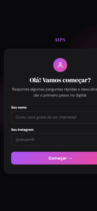 Versão mobile do projeto Quiz Carol Nemer